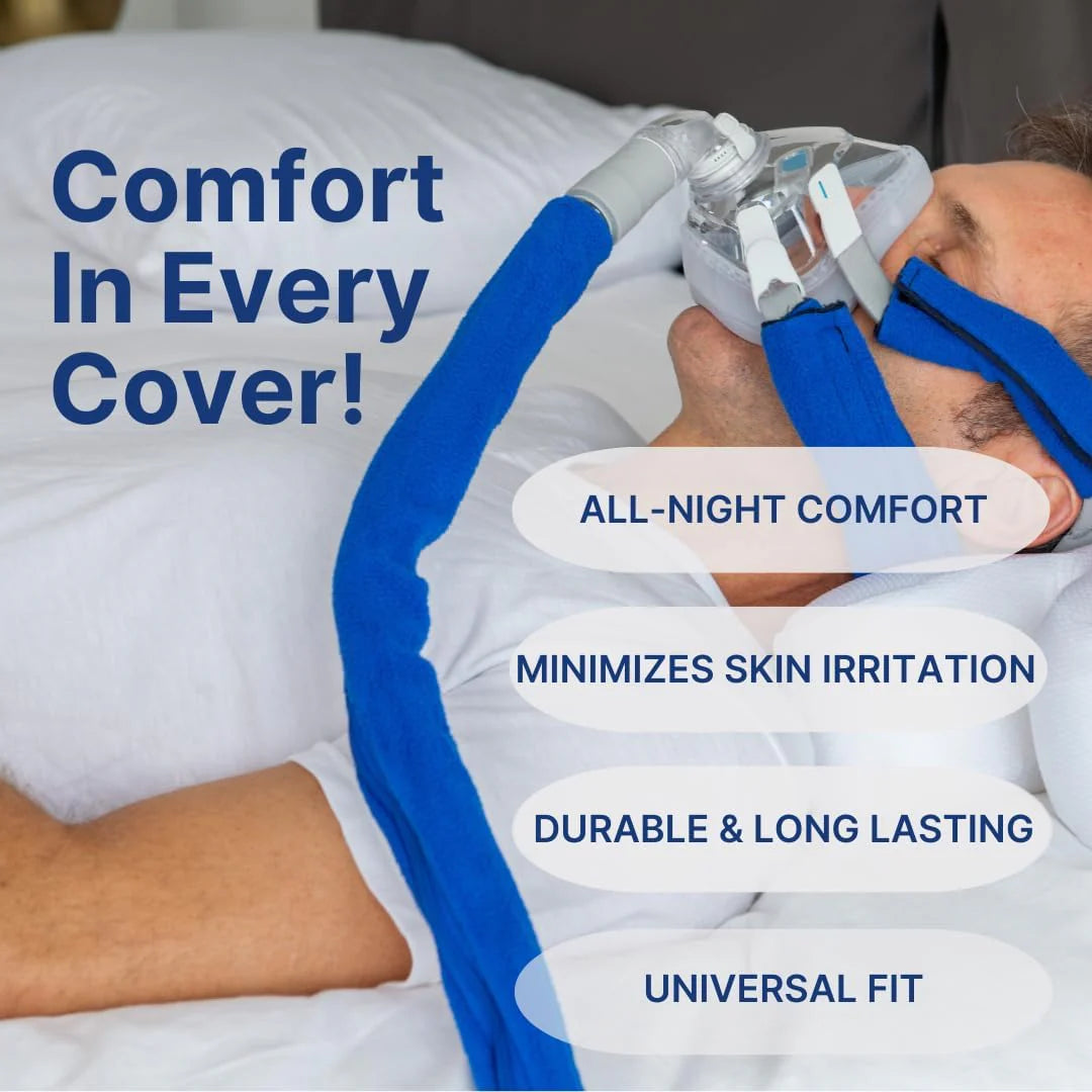 CPAP Hose Cover (6ft) - Compatible with ResMed, Fisher & Paykel and Other Tubes (Blue)
