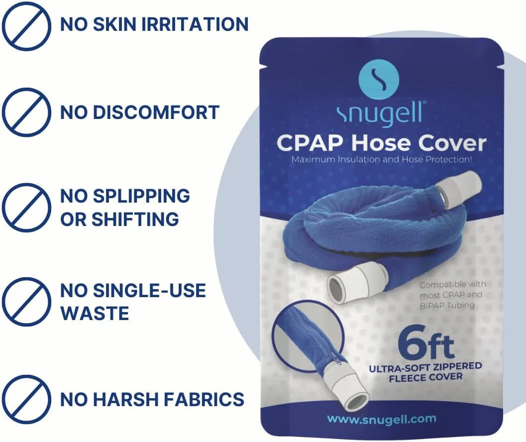 CPAP Hose Cover (6ft) - Compatible with ResMed, Fisher & Paykel and Other Tubes (Blue)