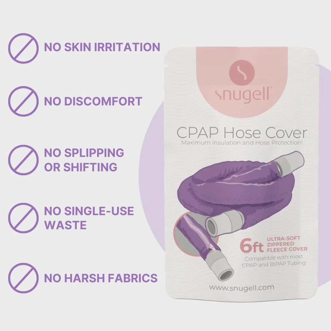 CPAP Hose Cover (6ft) - Compatible with ResMed, Fisher & Paykel and Other Tubes (Purple)