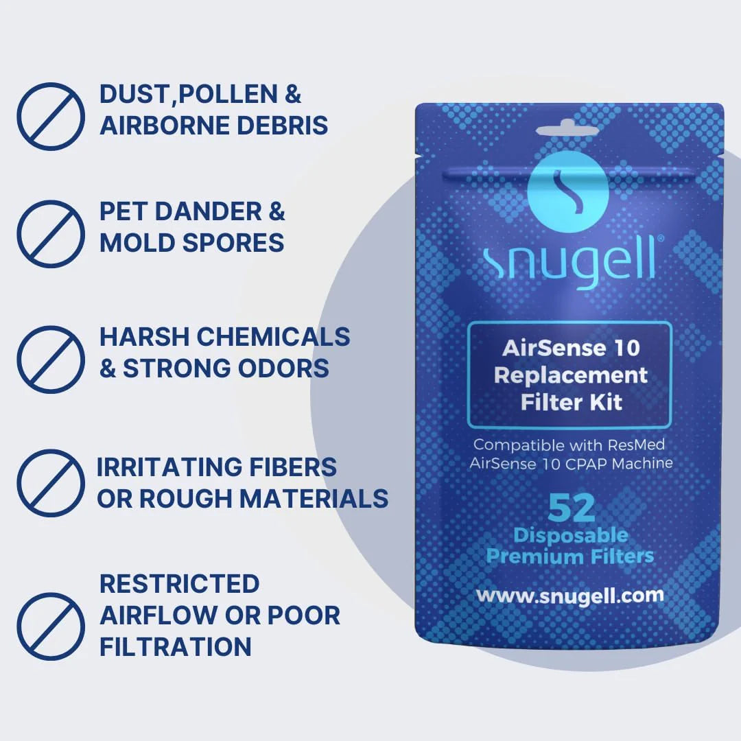 Disposable Replacement CPAP Filters for Resmed Airsense 10 & Aircurve 10-S9 - Available in 6-Pack and 52-Pack