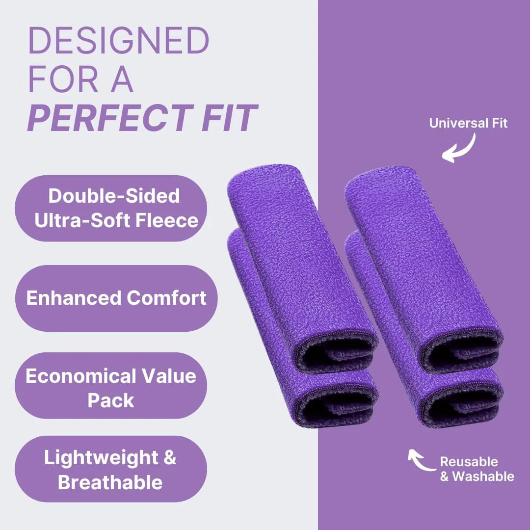 CPAP Strap Covers 4 Pack - Universal Fit for All CPAP Masks (Purple)