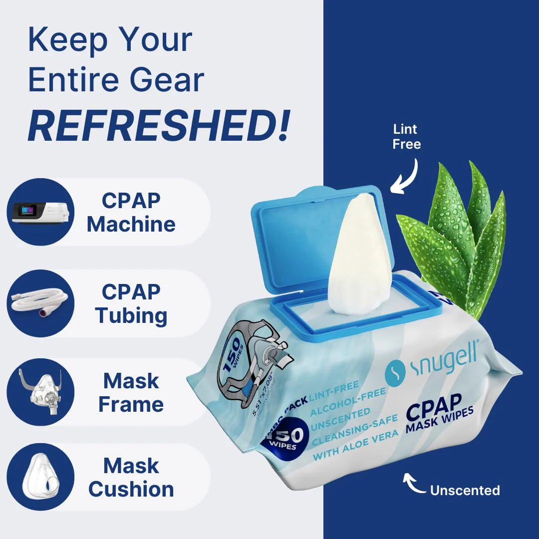 Jumbo Pack CPAP Mask Wipes - Unscented (1-Pack with 150 Wipes/pack)