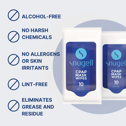 CPAP Travel Pack Mask Wipes - Unscented (12 Pack, 10 sheets/pack)